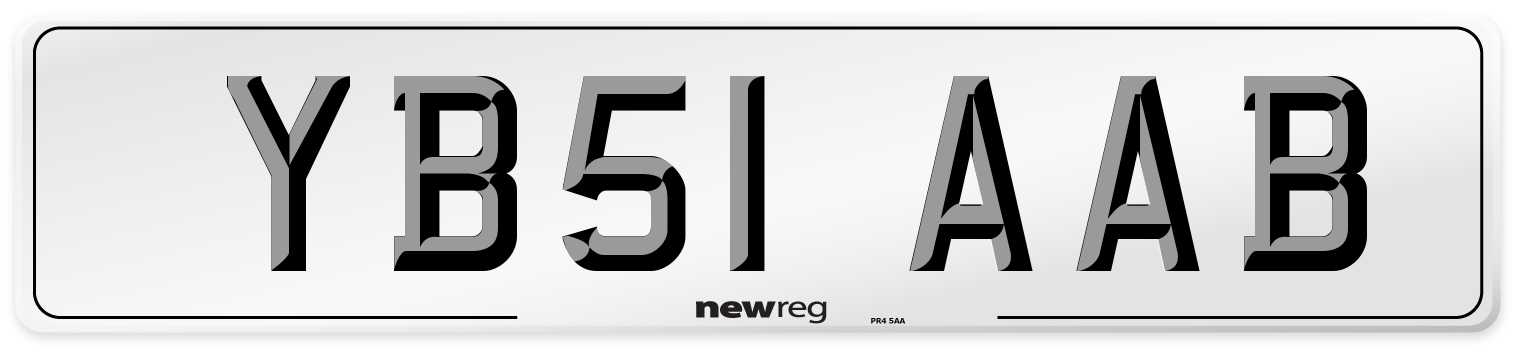 YB51 AAB Number Plate from New Reg